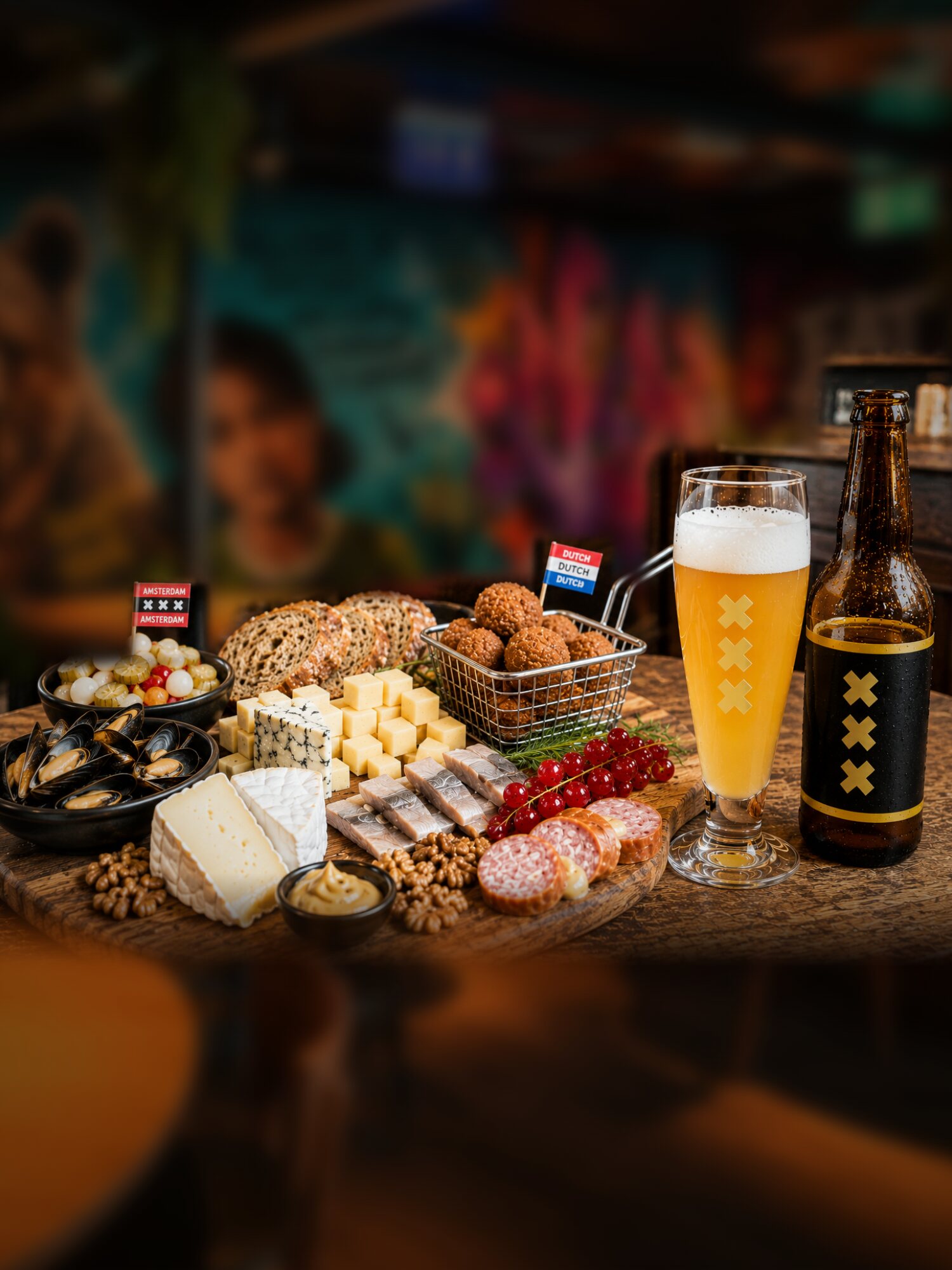 Amsterdamse borrelplank met lokaal bier